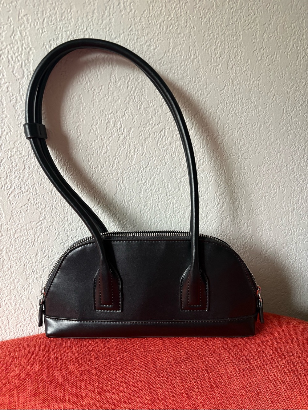ZARA minimalist black mini shoulder bag